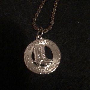 3 for $12. When bundle Silver chain with pendant circle with cowboy boots